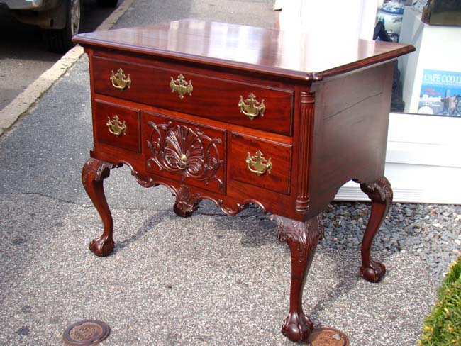 A Magnificent Chippendale style mahogany Lowboy made by Boston cabinetmaker Olof Althin circa 1890 — image 2